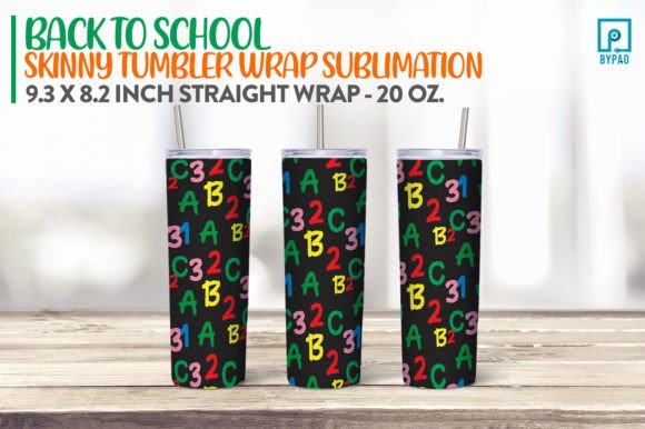 Back to School Skinny Tumbler Wrap 2
