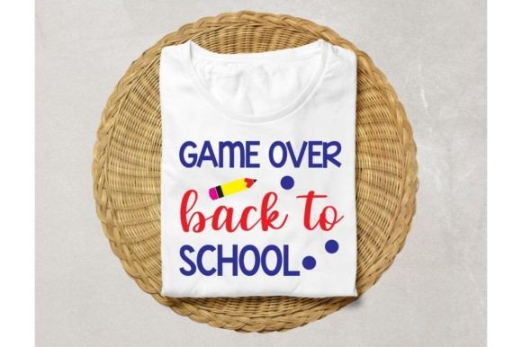 Game Over Back to School SVG Design