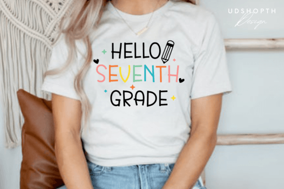 Hello Seventh Grade Svg, Back to School