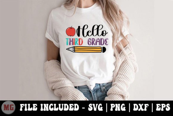 Hello Third Grade - Back to School SVG: A Versatile Design for Creative Projects