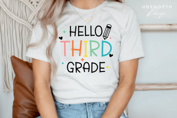 Third Grade Svg, Hello Back to School Svg: A Creative Resource for Educators and Designers